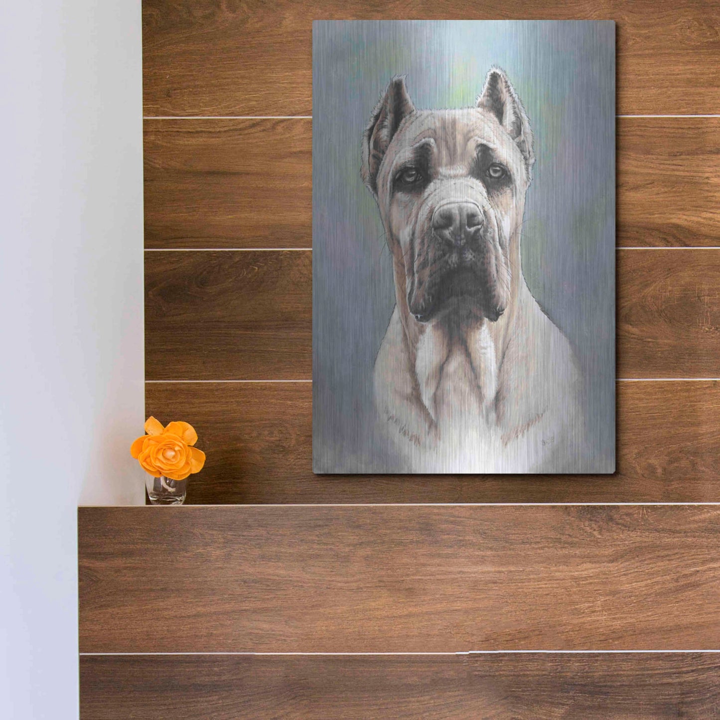 Luxe Metal Art 'Cane Corso 2' by Barbara Keith, Metal Wall Art,12x16