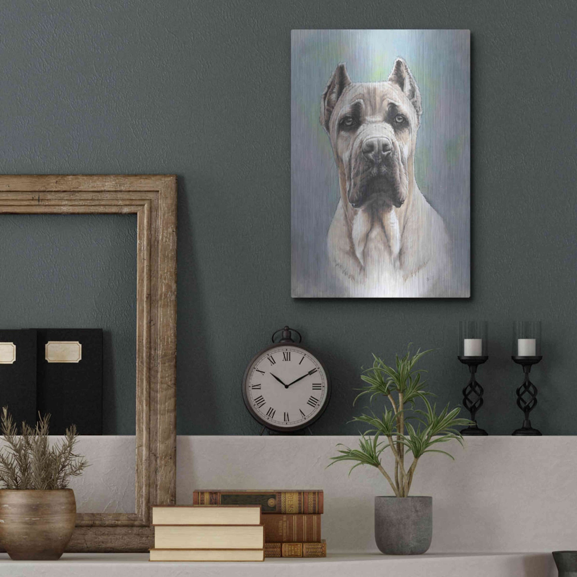 Luxe Metal Art 'Cane Corso 2' by Barbara Keith, Metal Wall Art,12x16