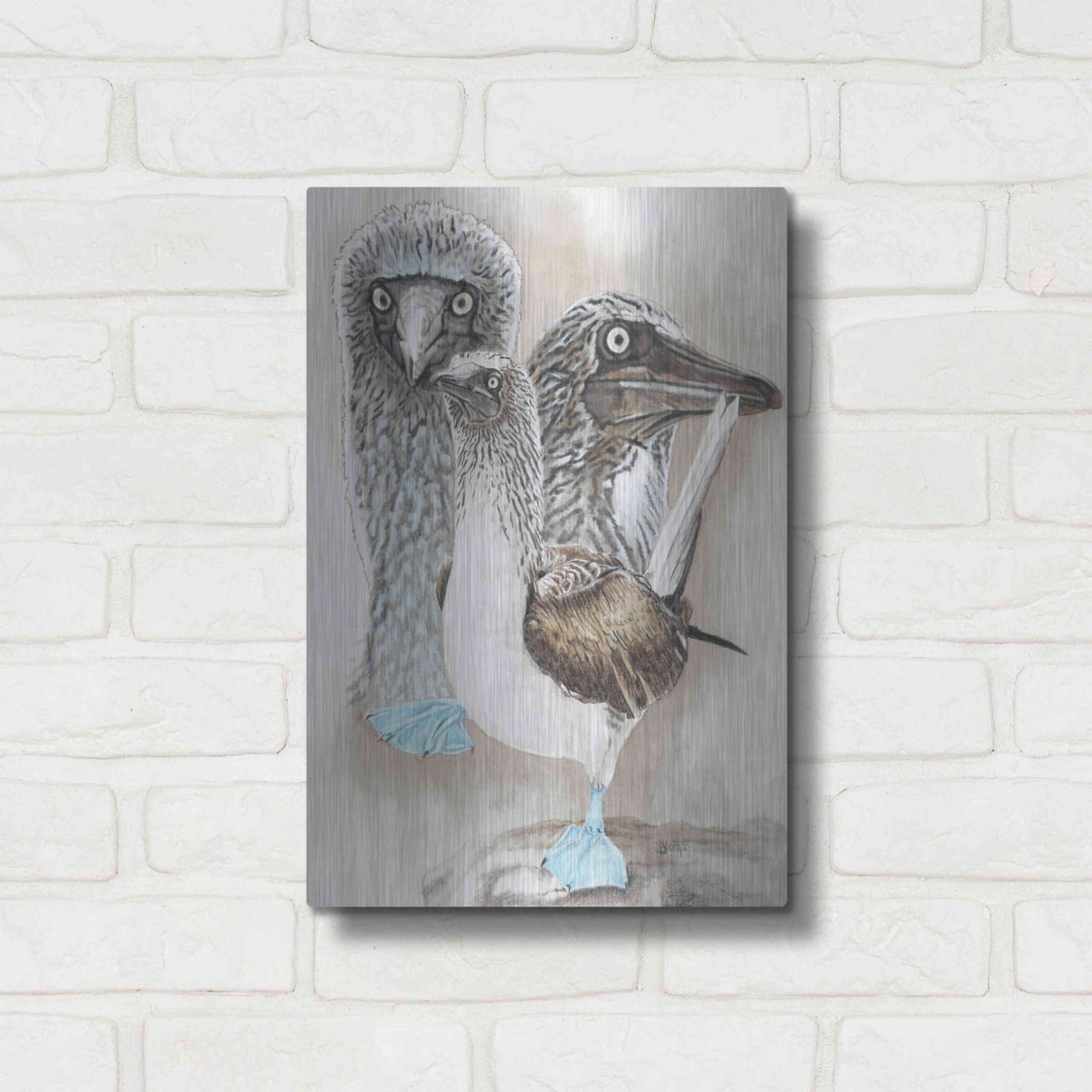 Luxe Metal Art 'Dapper' by Barbara Keith, Metal Wall Art,12x16