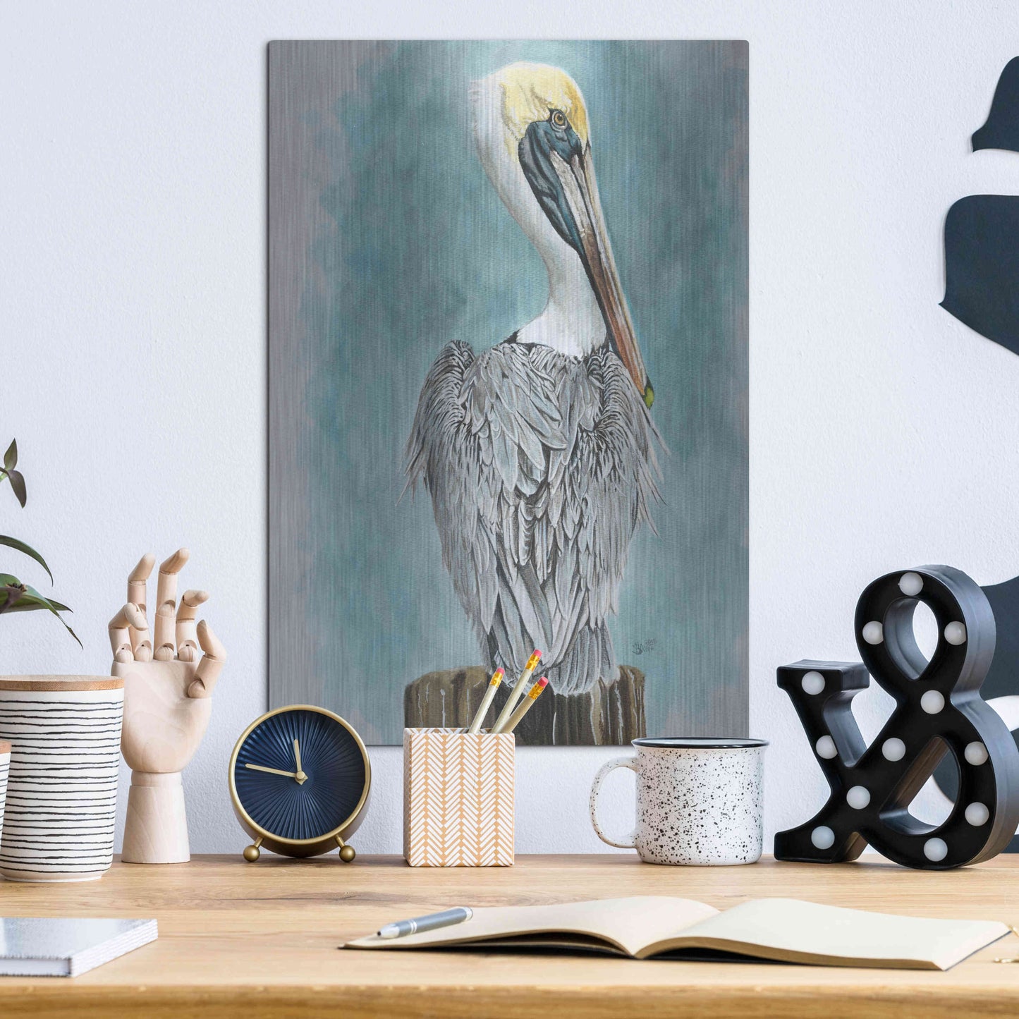 Luxe Metal Art 'High Muckety Muck' by Barbara Keith, Metal Wall Art,12x16