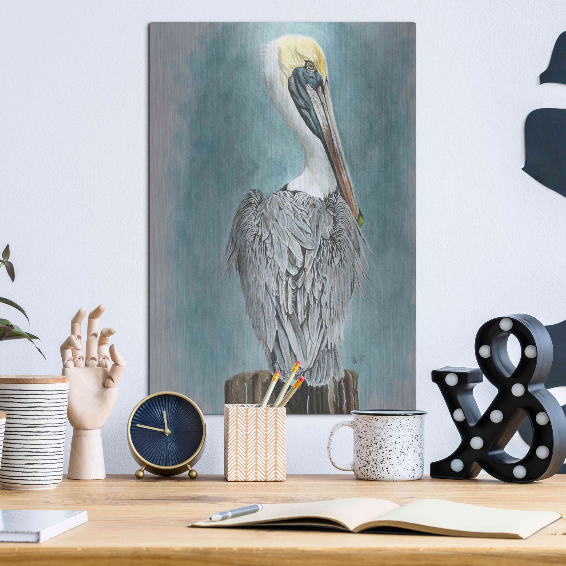 Luxe Metal Art 'High Muckety Muck' by Barbara Keith, Metal Wall Art,12x16