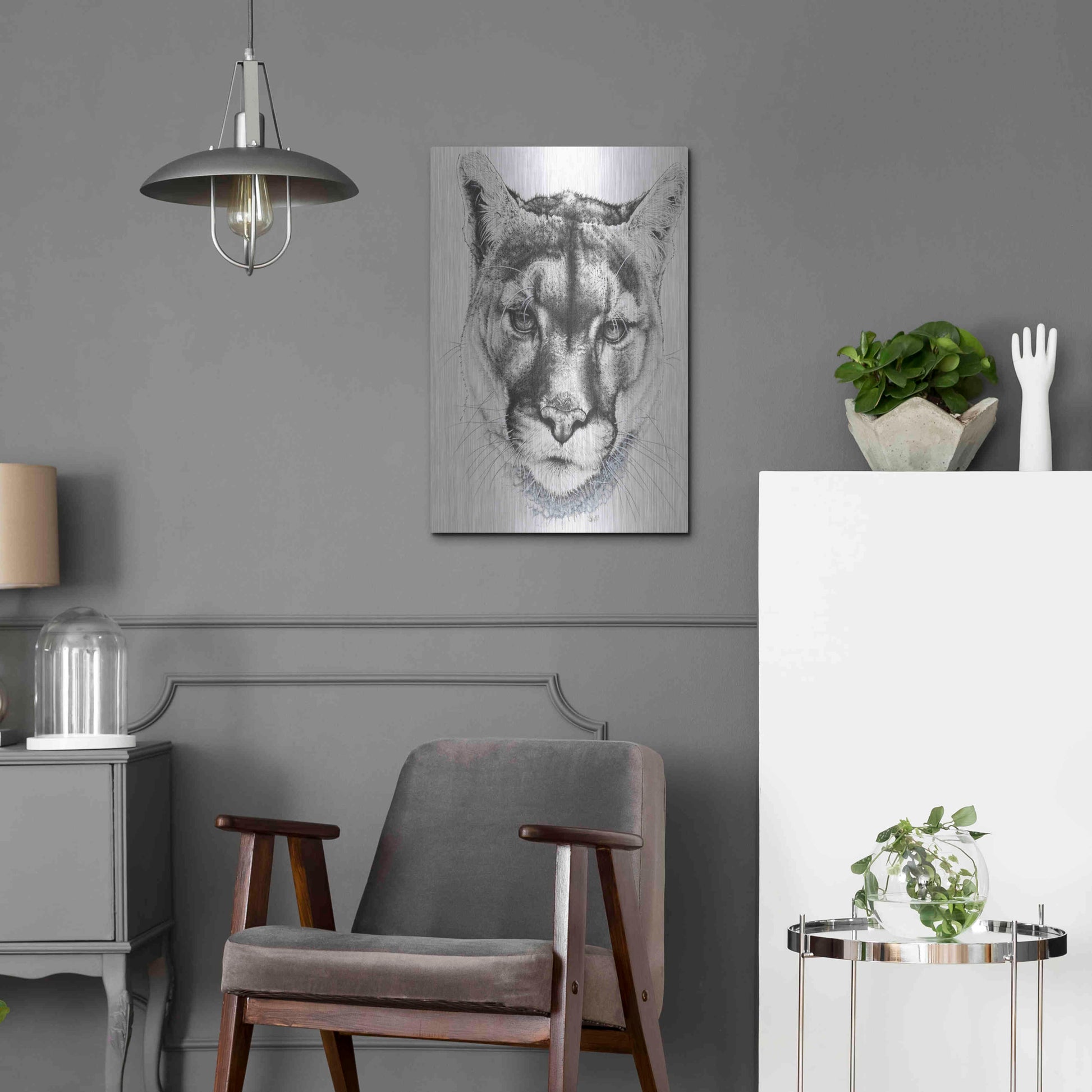 Luxe Metal Art 'Sinewy' by Barbara Keith, Metal Wall Art,16x24