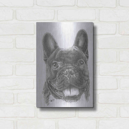 Luxe Metal Art 'French Bulldog 3' by Barbara Keith, Metal Wall Art,12x16