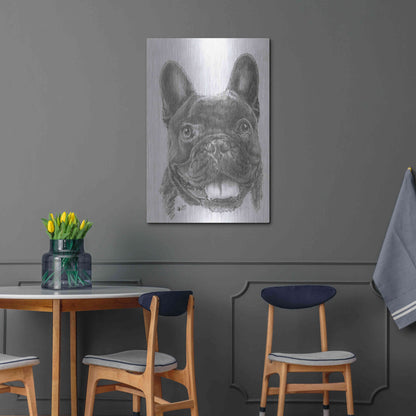 Luxe Metal Art 'French Bulldog 3' by Barbara Keith, Metal Wall Art,24x36