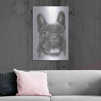 Luxe Metal Art 'French Bulldog 3' by Barbara Keith, Metal Wall Art,24x36