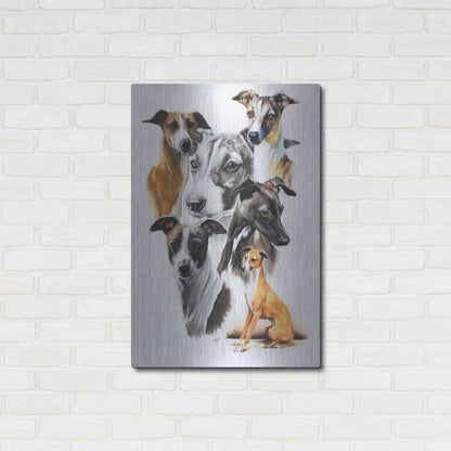 Luxe Metal Art 'Italian Greyhound Medley' by Barbara Keith, Metal Wall Art,24x36