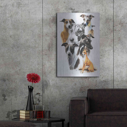 Luxe Metal Art 'Italian Greyhound Medley' by Barbara Keith, Metal Wall Art,24x36
