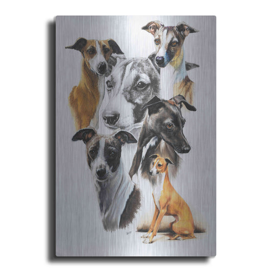 Luxe Metal Art 'Italian Greyhound Medley' by Barbara Keith, Metal Wall Art