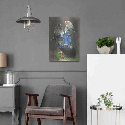 Luxe Metal Art 'Cassawary' by Barbara Keith, Metal Wall Art,16x24