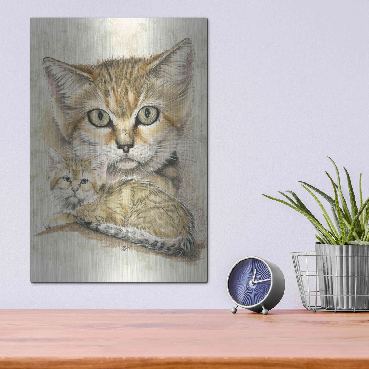 Luxe Metal Art 'Covert' by Barbara Keith, Metal Wall Art,12x16