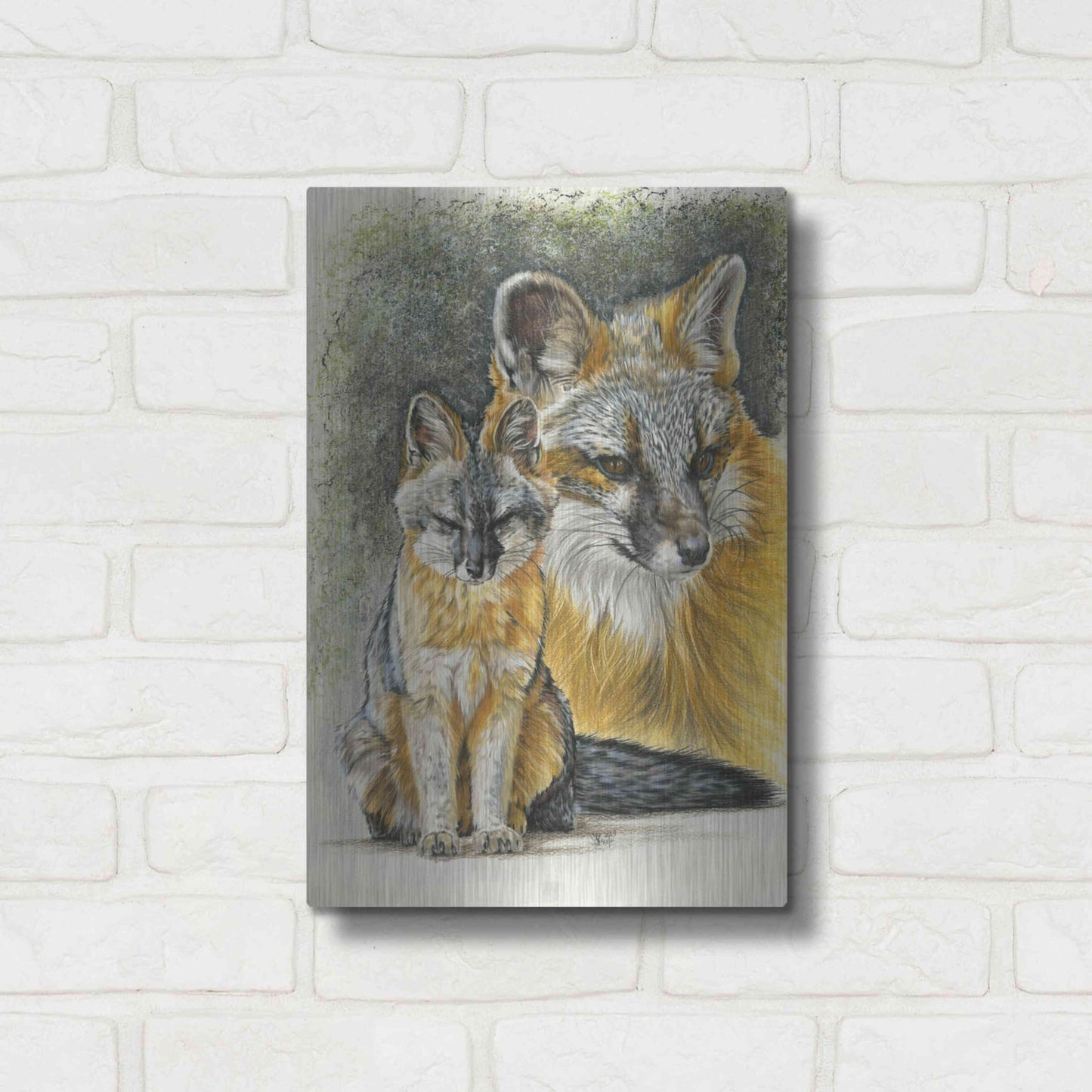 Luxe Metal Art 'Furtive' by Barbara Keith, Metal Wall Art,12x16