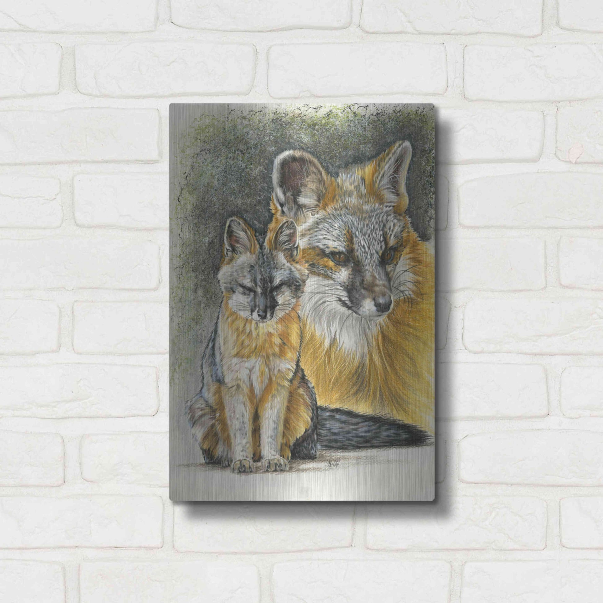 Luxe Metal Art 'Furtive' by Barbara Keith, Metal Wall Art,12x16