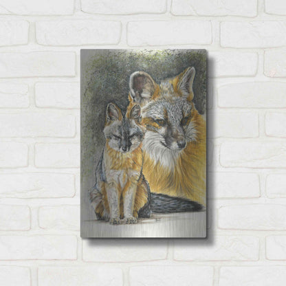 Luxe Metal Art 'Furtive' by Barbara Keith, Metal Wall Art,12x16