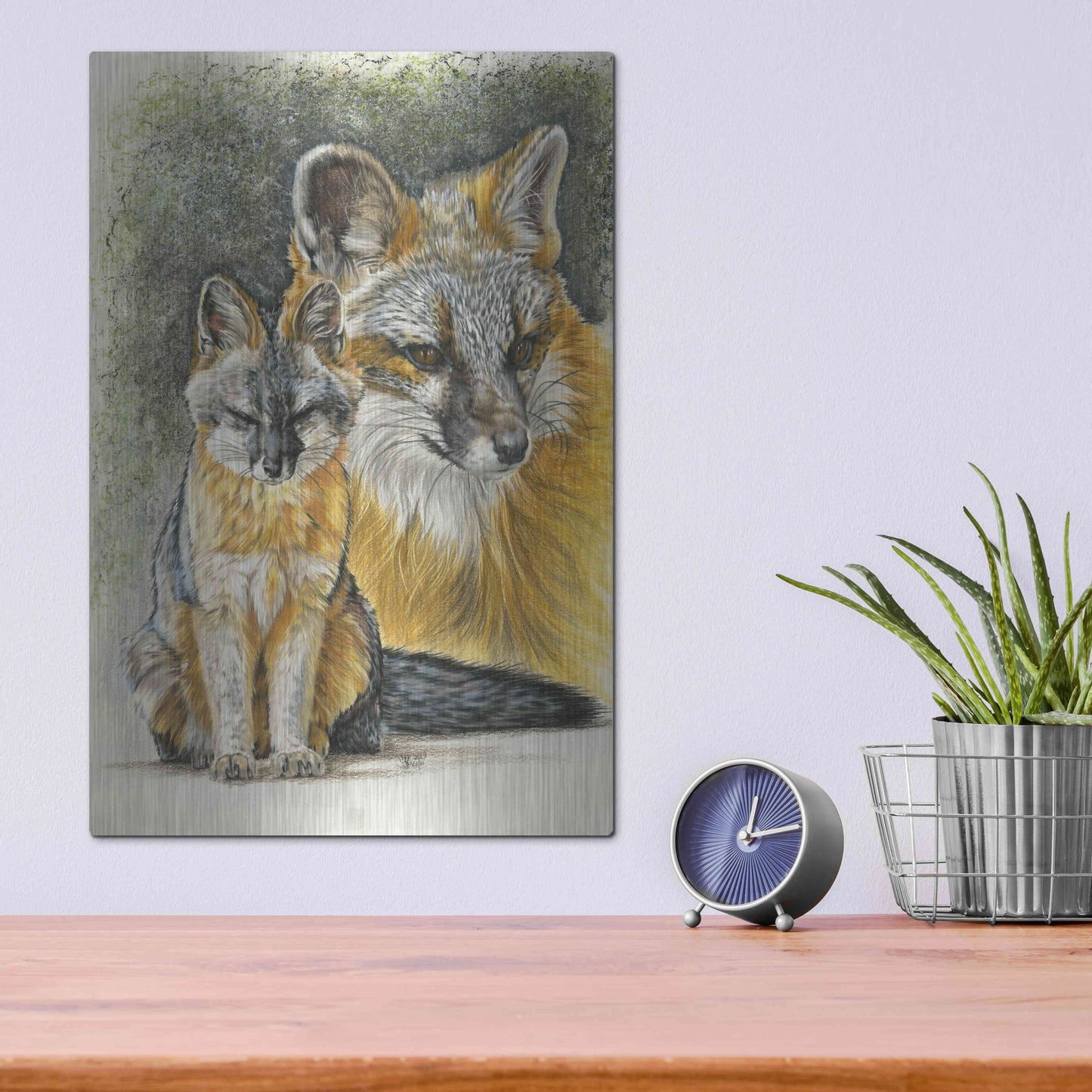 Luxe Metal Art 'Furtive' by Barbara Keith, Metal Wall Art,12x16