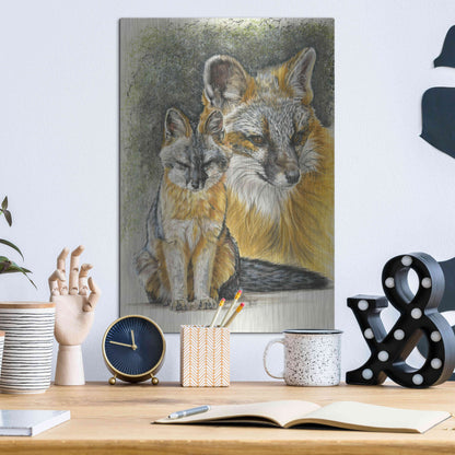 Luxe Metal Art 'Furtive' by Barbara Keith, Metal Wall Art,12x16