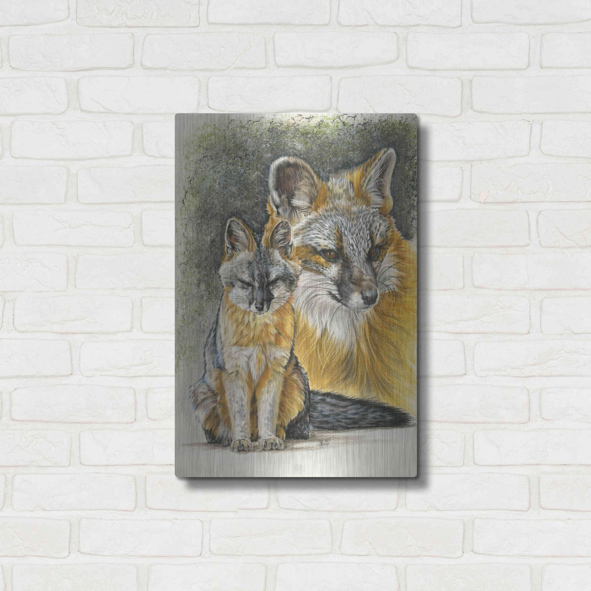 Luxe Metal Art 'Furtive' by Barbara Keith, Metal Wall Art,16x24