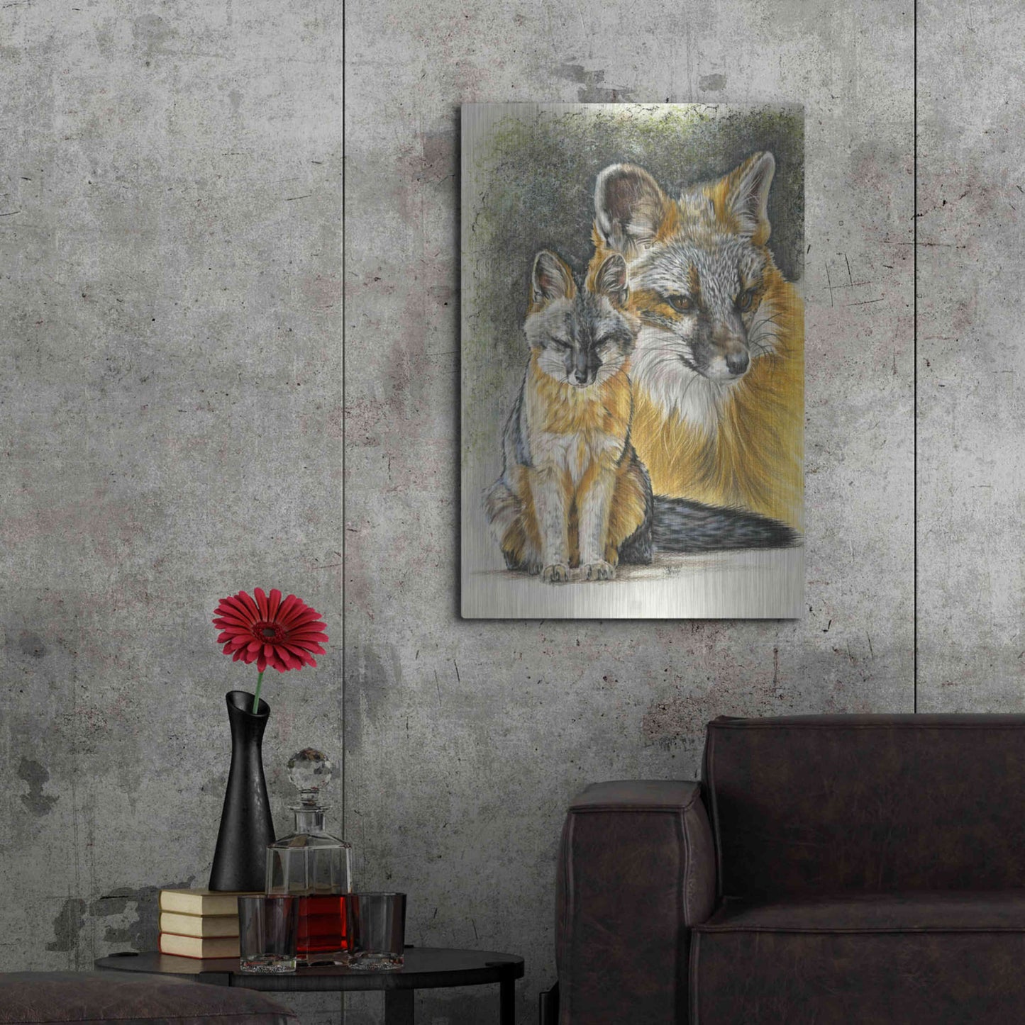 Luxe Metal Art 'Furtive' by Barbara Keith, Metal Wall Art,24x36