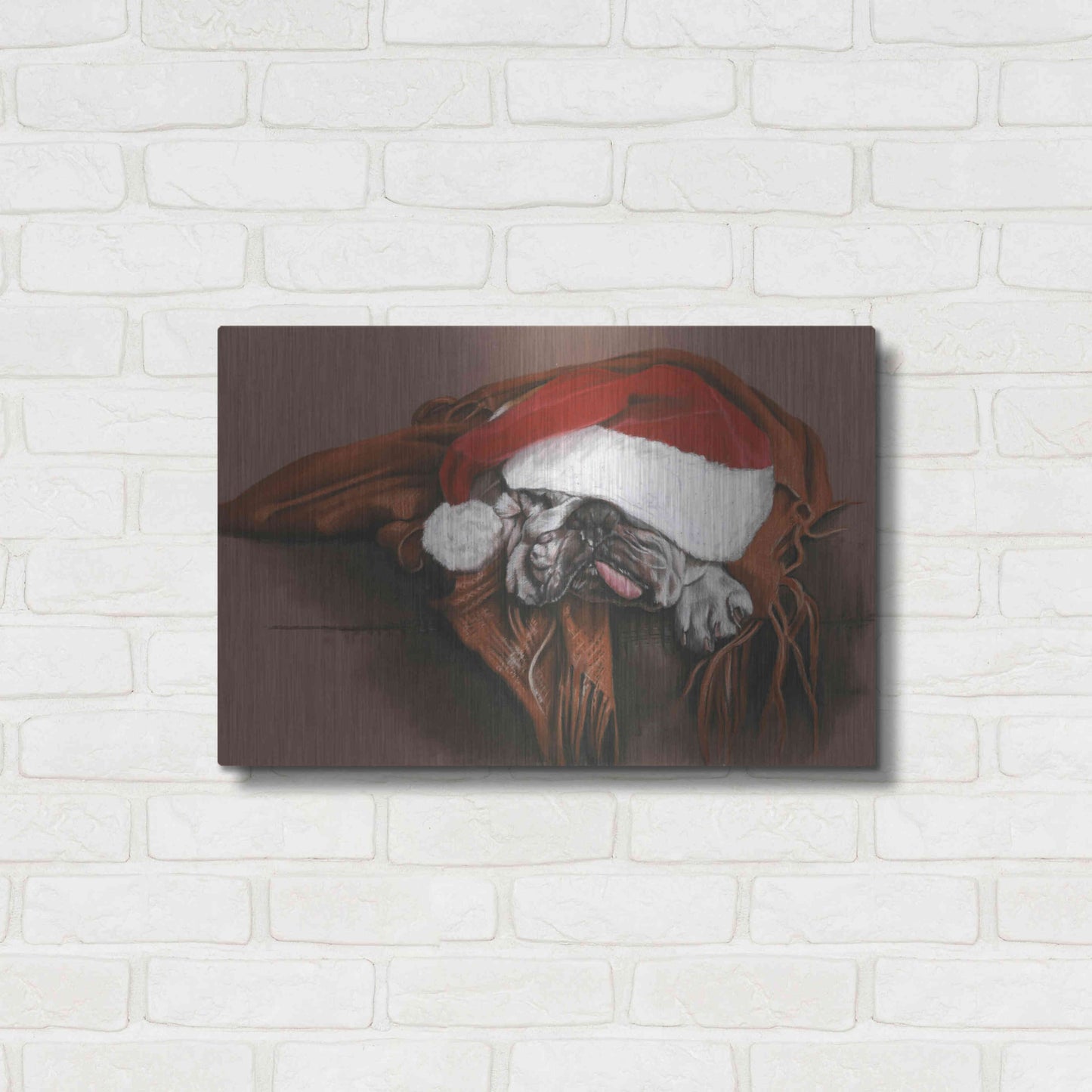 Luxe Metal Art 'Overworked Elf' by Barbara Keith, Metal Wall Art,24x16