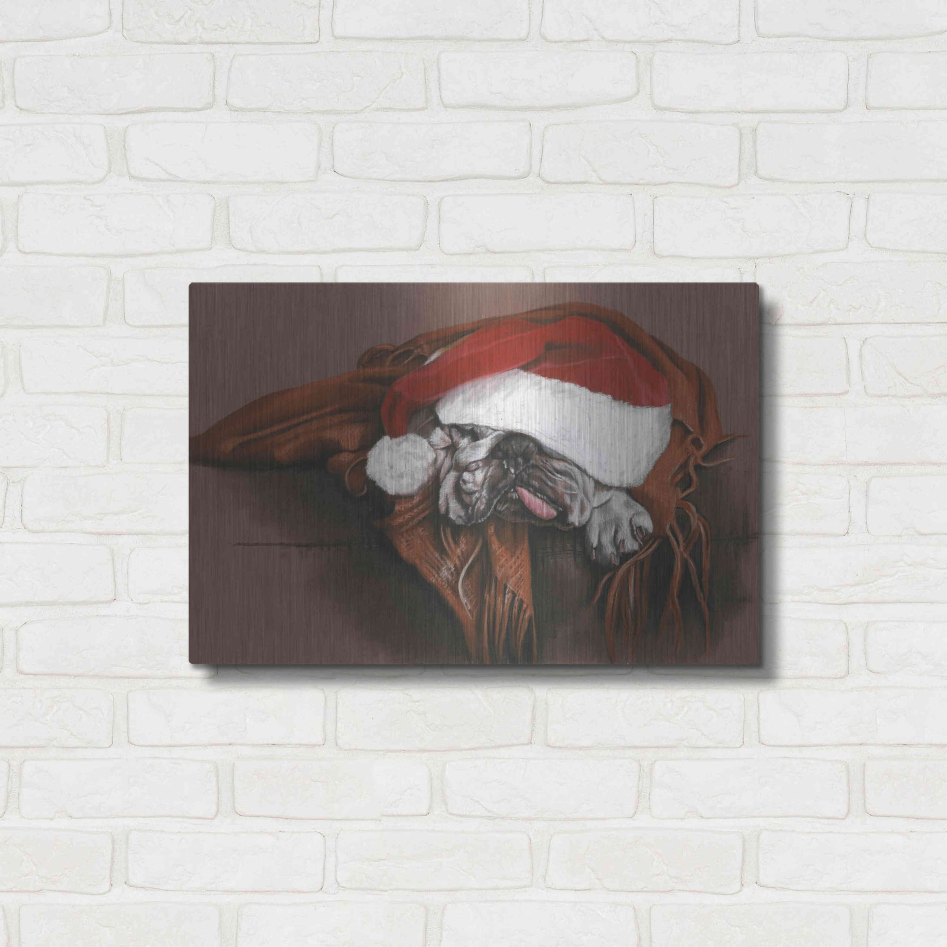 Luxe Metal Art 'Overworked Elf' by Barbara Keith, Metal Wall Art,24x16