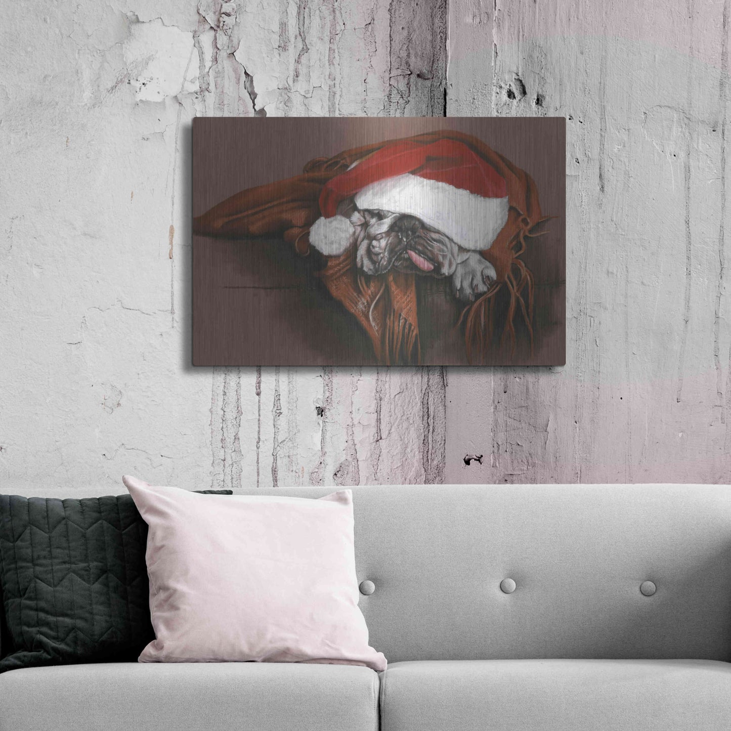 Luxe Metal Art 'Overworked Elf' by Barbara Keith, Metal Wall Art,36x24