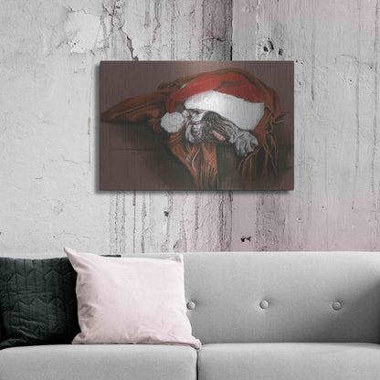 Luxe Metal Art 'Overworked Elf' by Barbara Keith, Metal Wall Art,36x24