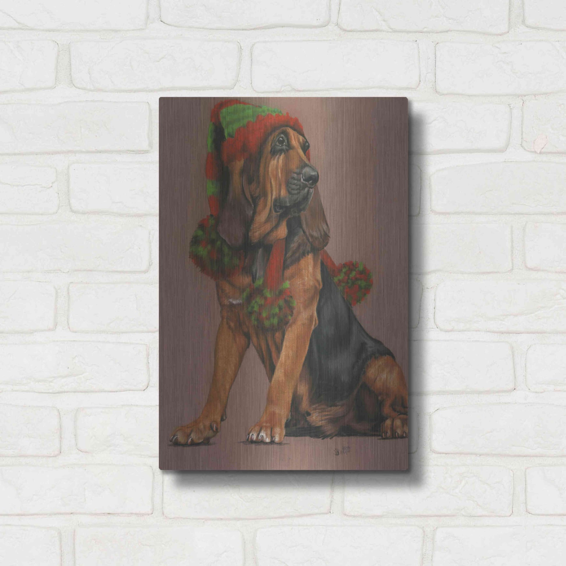 Luxe Metal Art 'Unenthusiastic Gnome' by Barbara Keith, Metal Wall Art,12x16