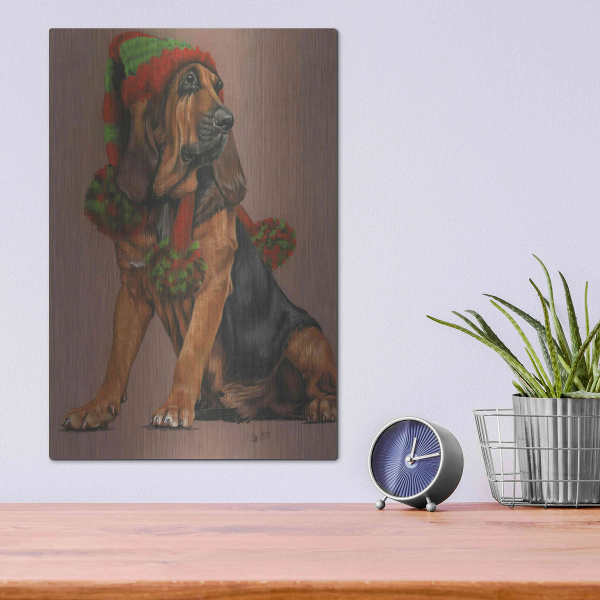 Luxe Metal Art 'Unenthusiastic Gnome' by Barbara Keith, Metal Wall Art,12x16