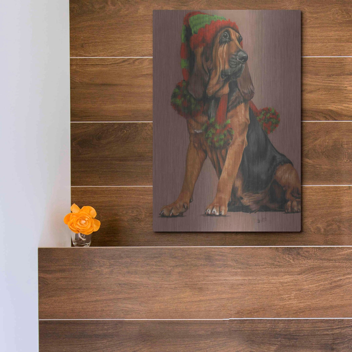 Luxe Metal Art 'Unenthusiastic Gnome' by Barbara Keith, Metal Wall Art,12x16