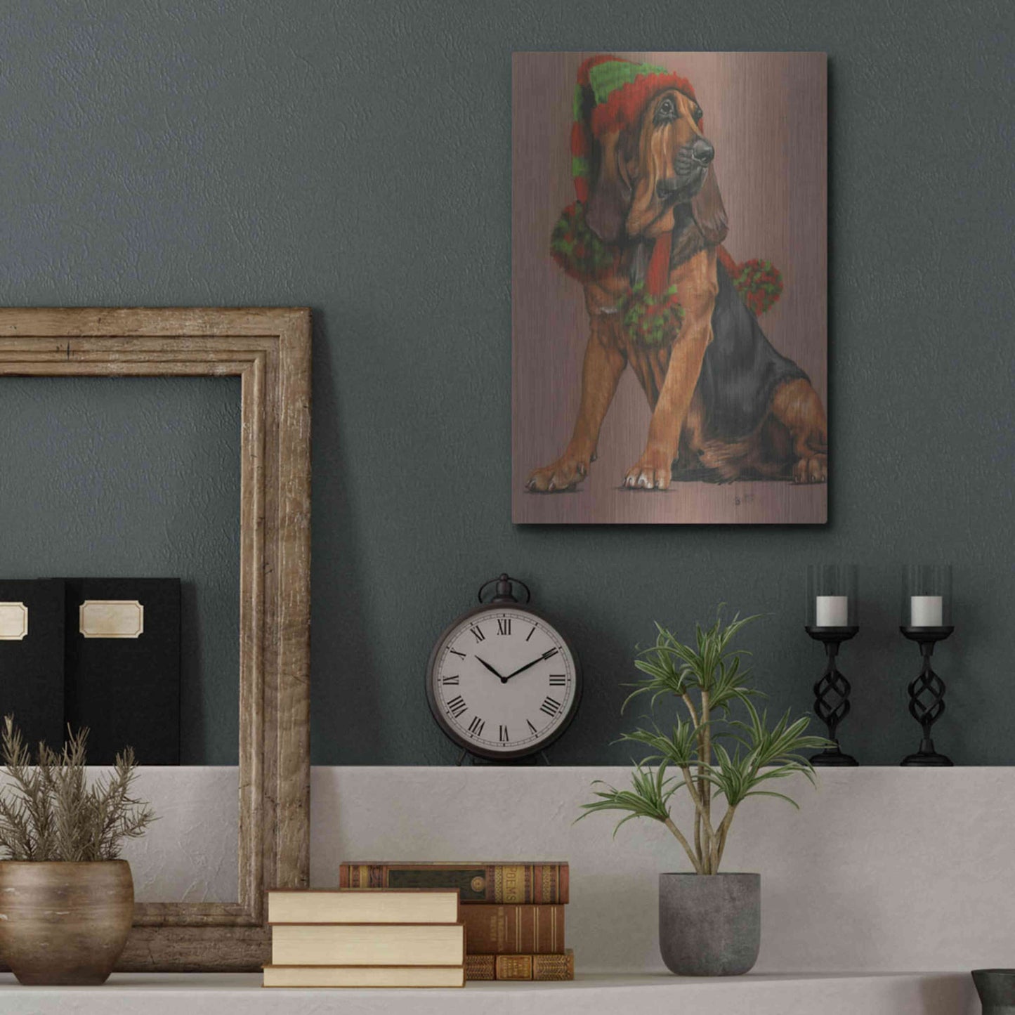 Luxe Metal Art 'Unenthusiastic Gnome' by Barbara Keith, Metal Wall Art,12x16