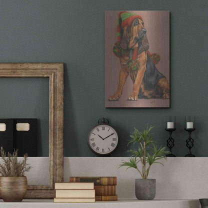 Luxe Metal Art 'Unenthusiastic Gnome' by Barbara Keith, Metal Wall Art,12x16