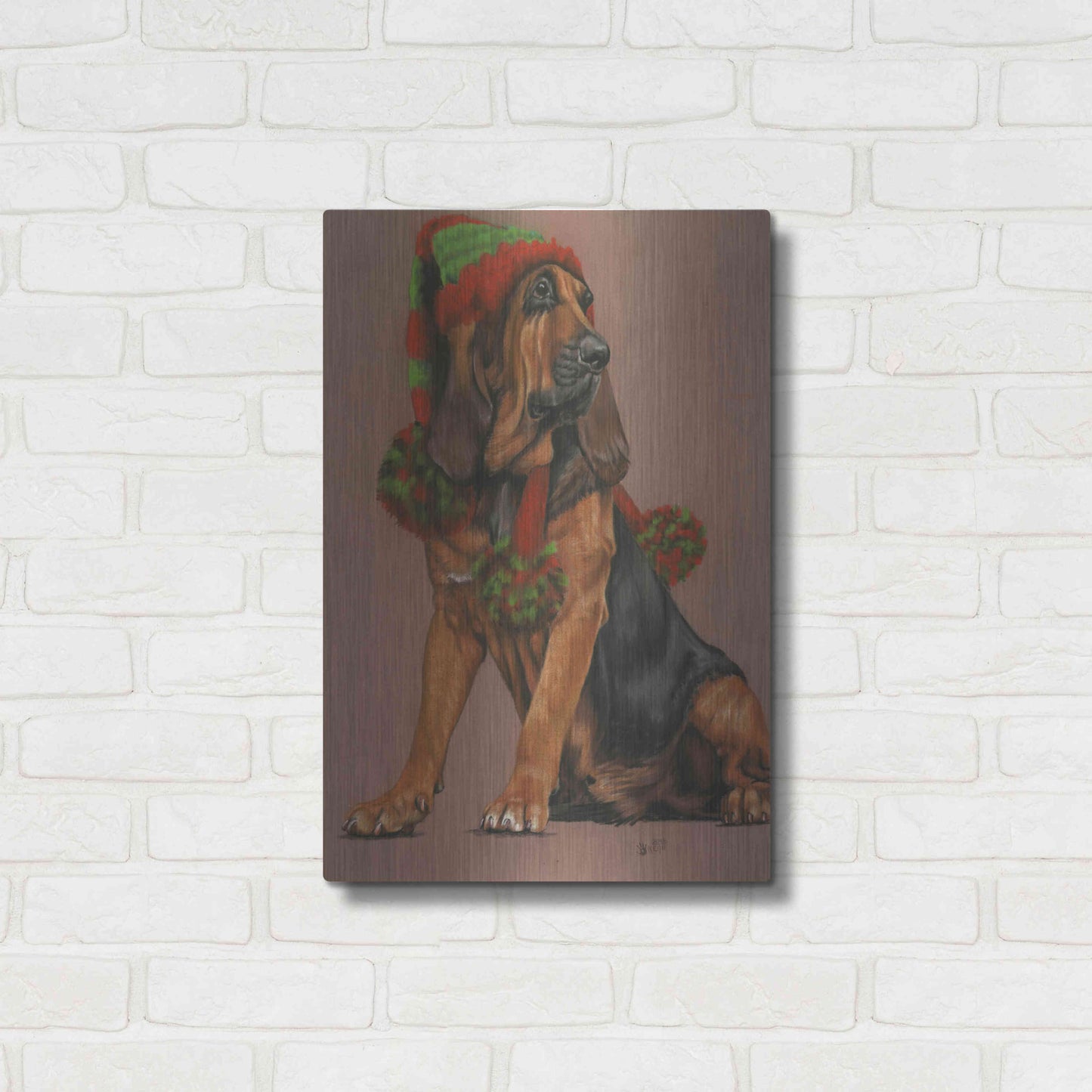 Luxe Metal Art 'Unenthusiastic Gnome' by Barbara Keith, Metal Wall Art,16x24