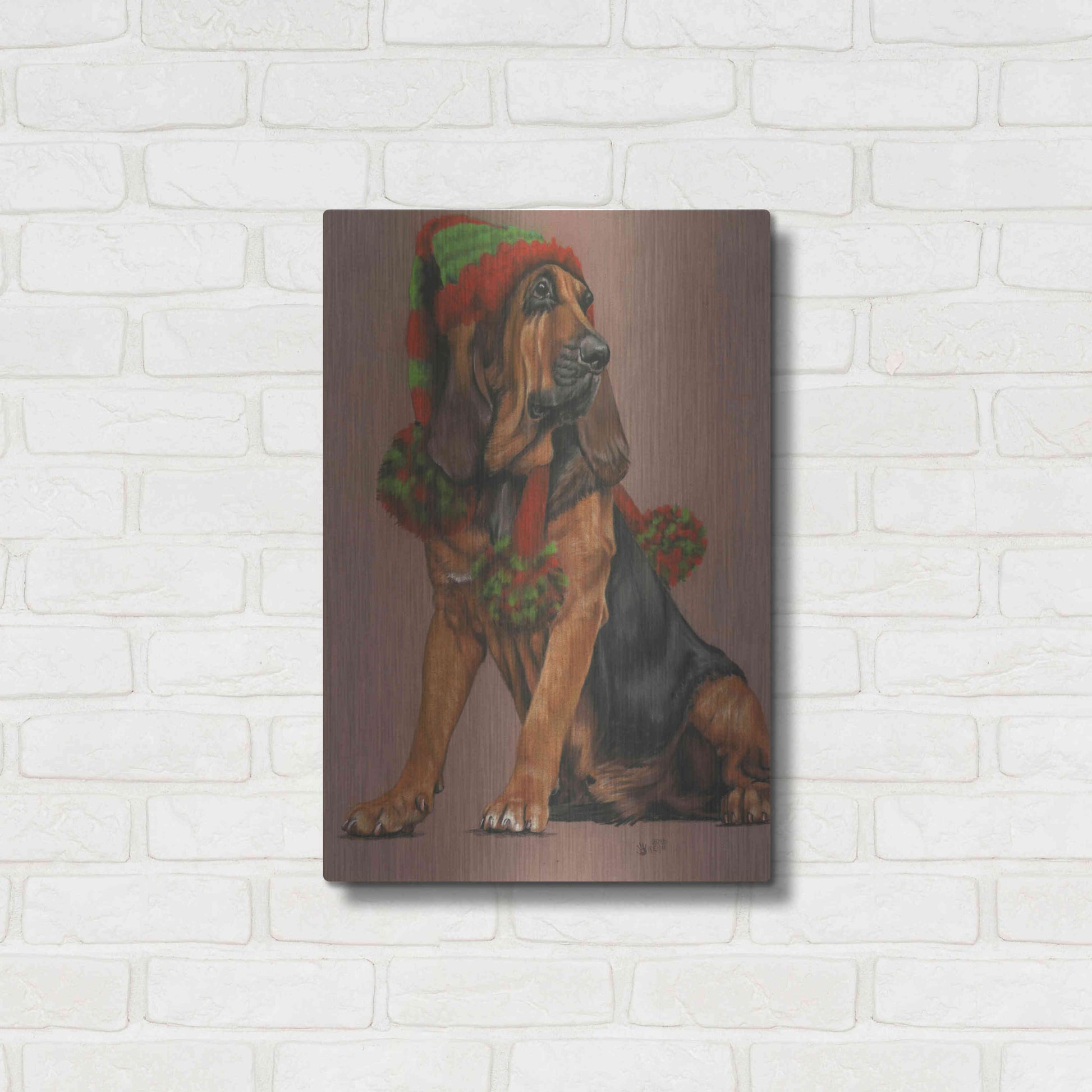 Luxe Metal Art 'Unenthusiastic Gnome' by Barbara Keith, Metal Wall Art,16x24