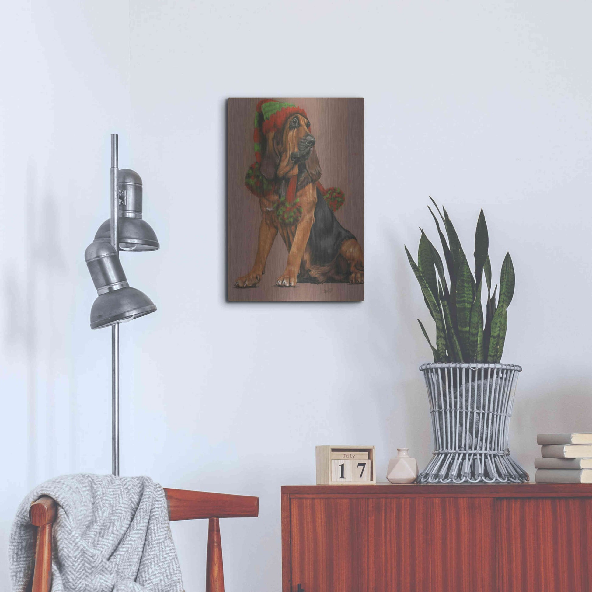 Luxe Metal Art 'Unenthusiastic Gnome' by Barbara Keith, Metal Wall Art,16x24