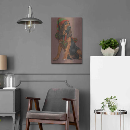 Luxe Metal Art 'Unenthusiastic Gnome' by Barbara Keith, Metal Wall Art,16x24