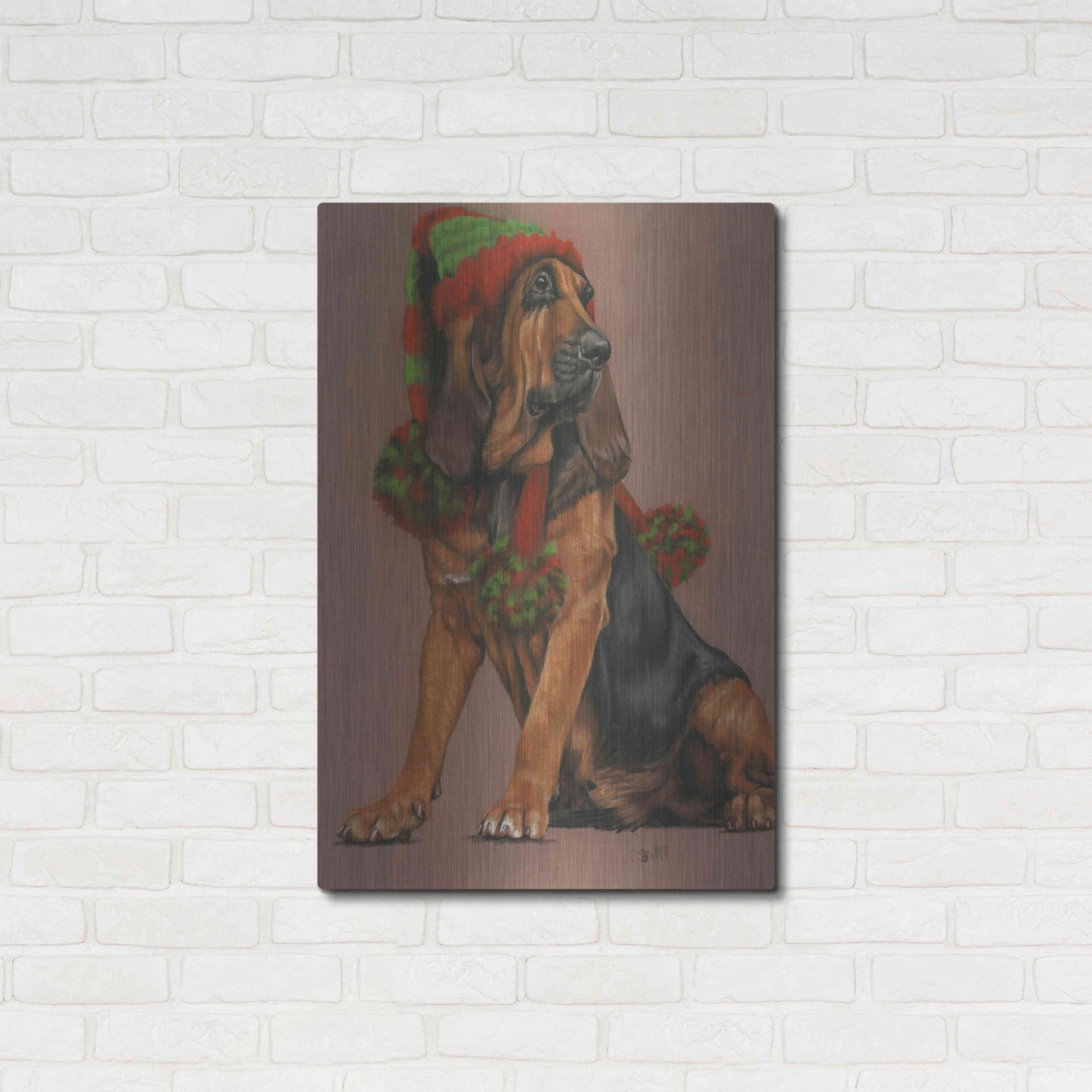 Luxe Metal Art 'Unenthusiastic Gnome' by Barbara Keith, Metal Wall Art,24x36