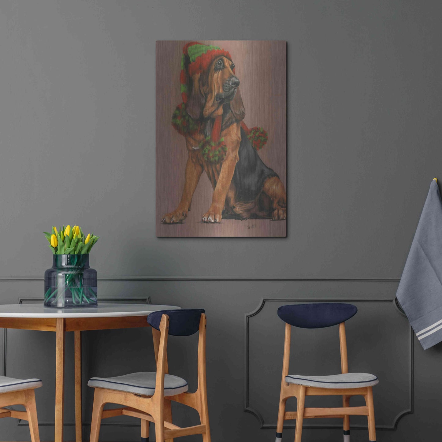 Luxe Metal Art 'Unenthusiastic Gnome' by Barbara Keith, Metal Wall Art,24x36