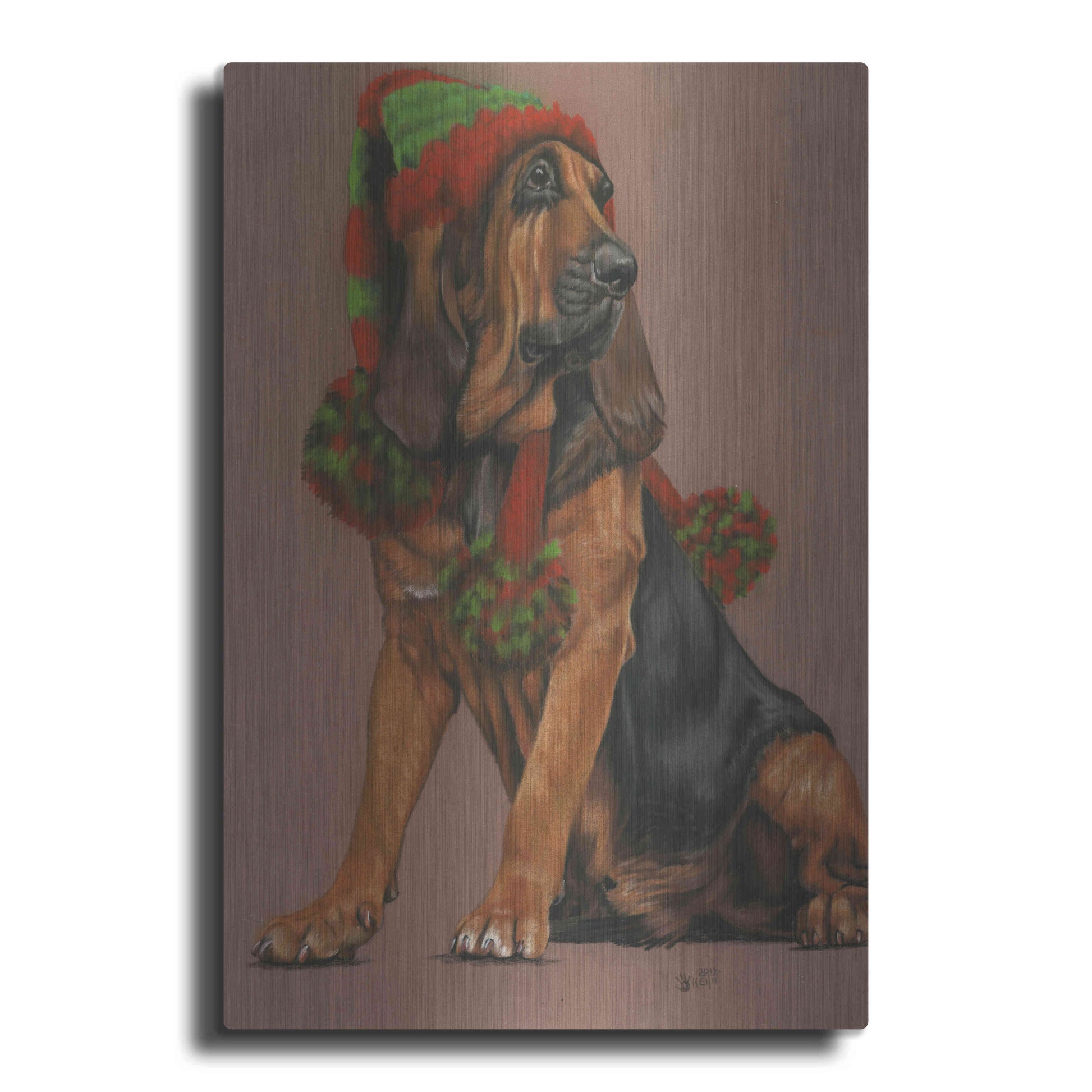 Luxe Metal Art 'Unenthusiastic Gnome' by Barbara Keith, Metal Wall Art