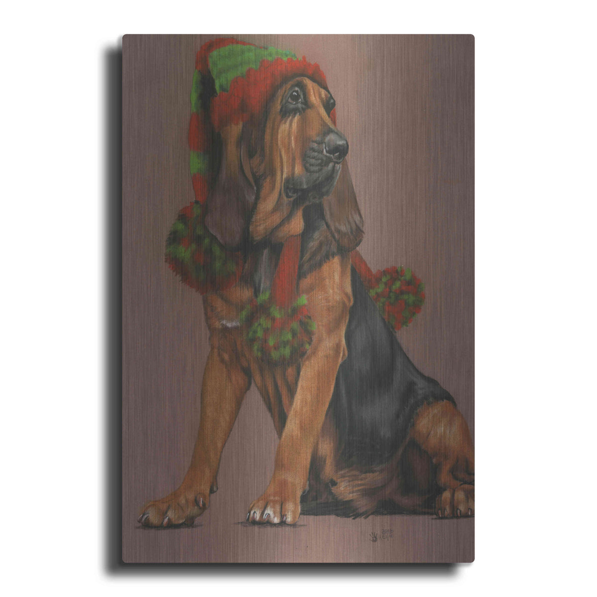 Luxe Metal Art 'Unenthusiastic Gnome' by Barbara Keith, Metal Wall Art