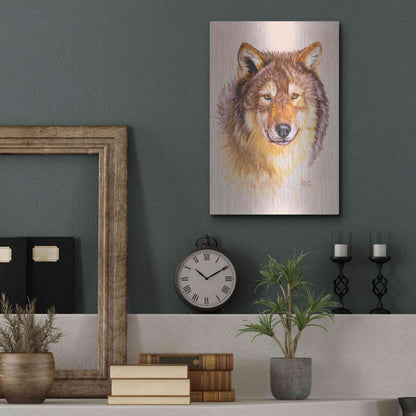 Luxe Metal Art 'Lobo' by Barbara Keith, Metal Wall Art,12x16