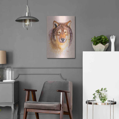Luxe Metal Art 'Lobo' by Barbara Keith, Metal Wall Art,16x24