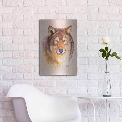 Luxe Metal Art 'Lobo' by Barbara Keith, Metal Wall Art,16x24