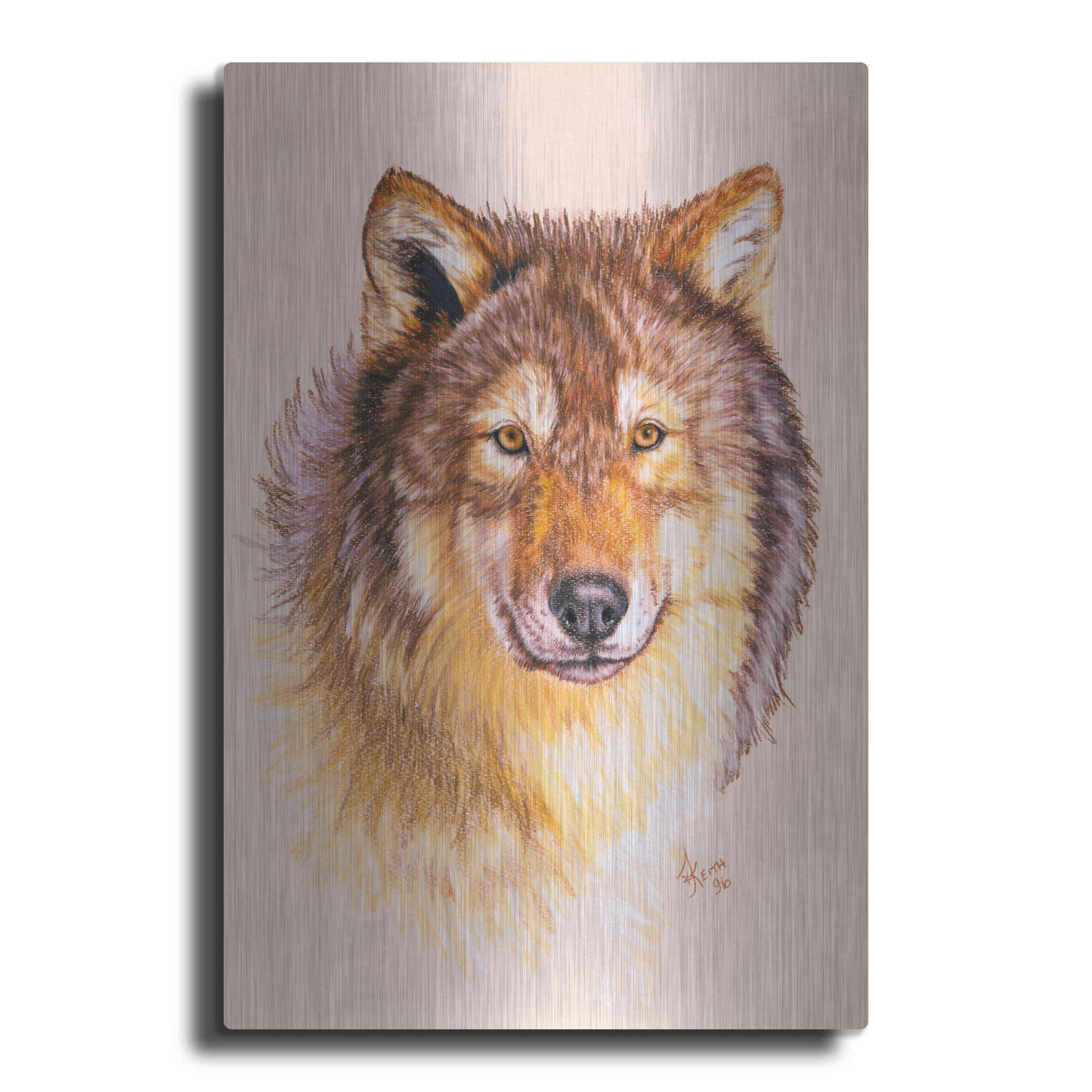Luxe Metal Art 'Lobo' by Barbara Keith, Metal Wall Art