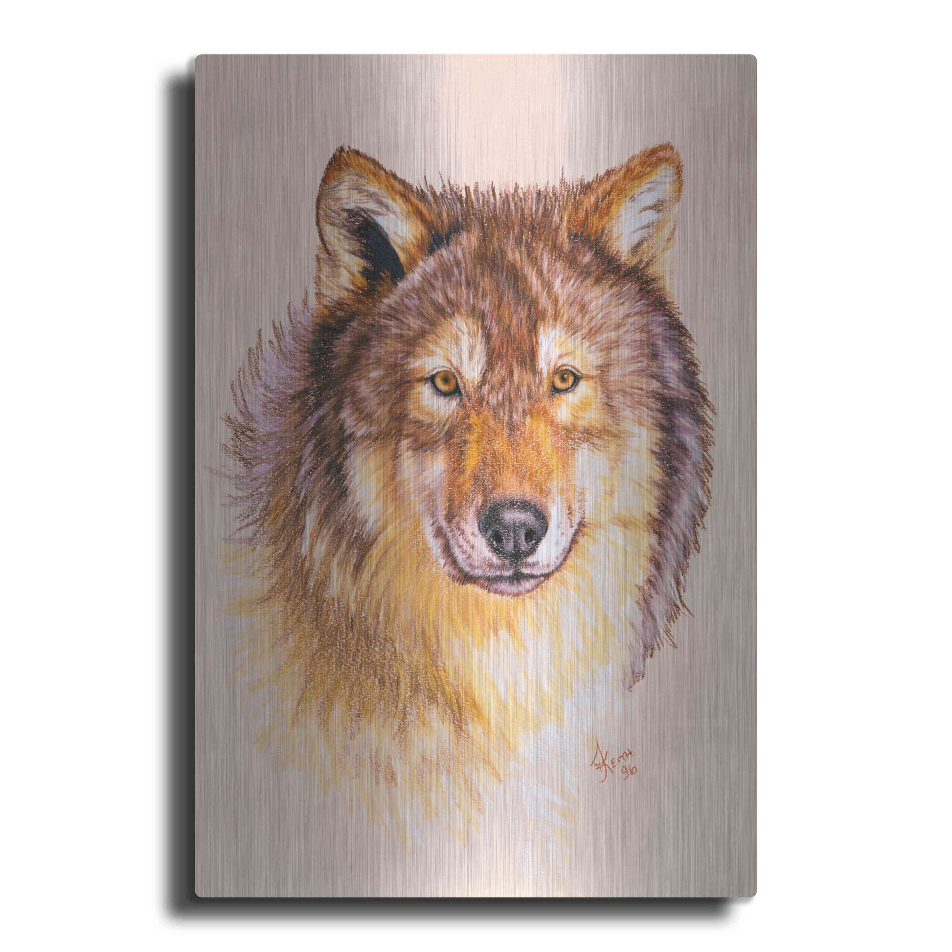 Luxe Metal Art 'Lobo' by Barbara Keith, Metal Wall Art