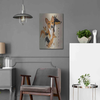 Luxe Metal Art 'Basenji' by Barbara Keith, Metal Wall Art,16x24