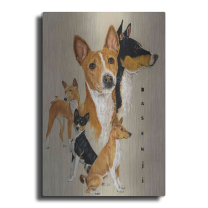 Luxe Metal Art 'Basenji' by Barbara Keith, Metal Wall Art