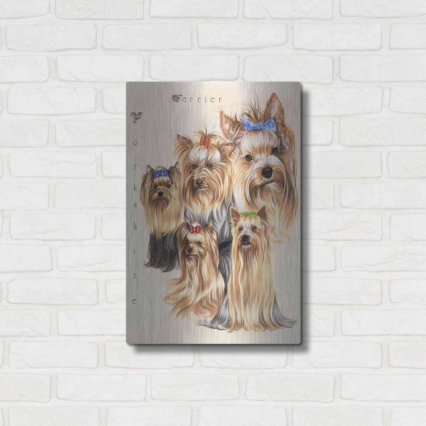 Luxe Metal Art 'Terrier' by Barbara Keith, Metal Wall Art,16x24