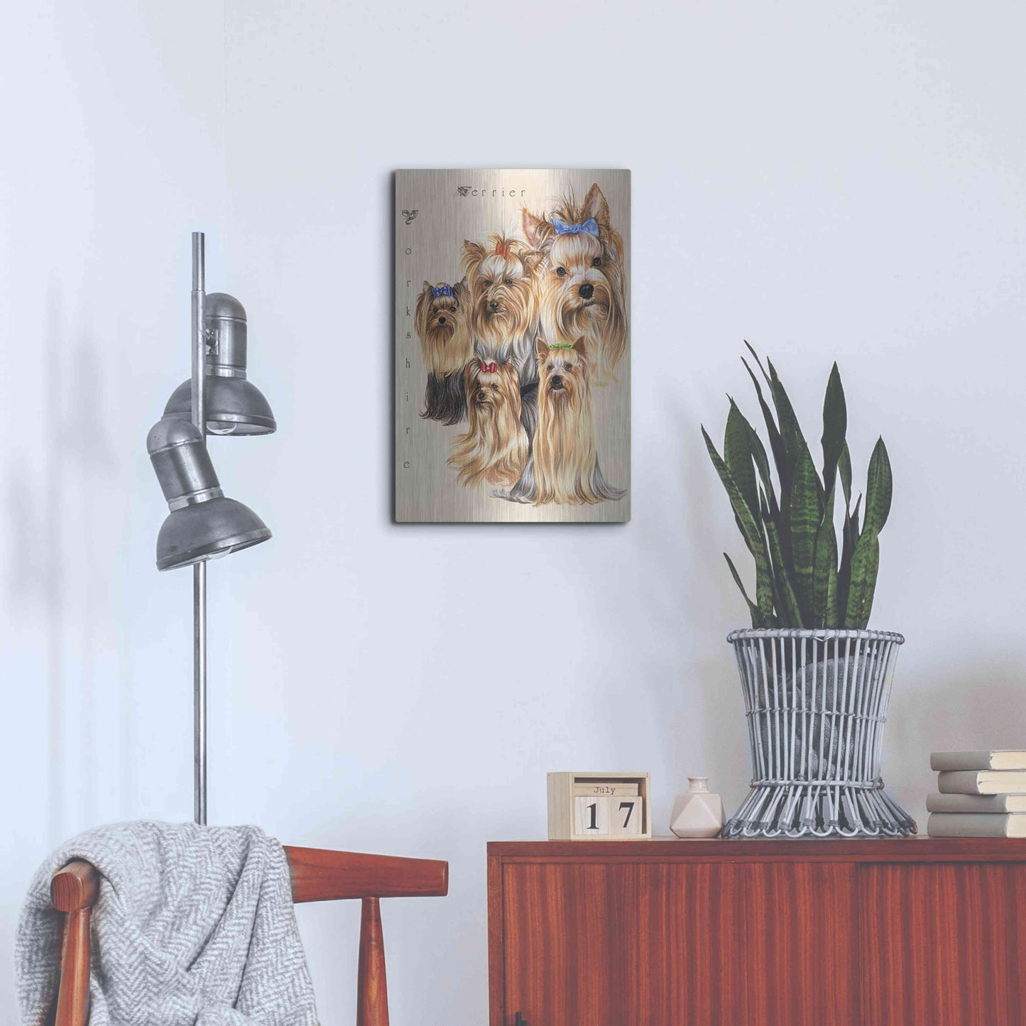 Luxe Metal Art 'Terrier' by Barbara Keith, Metal Wall Art,16x24