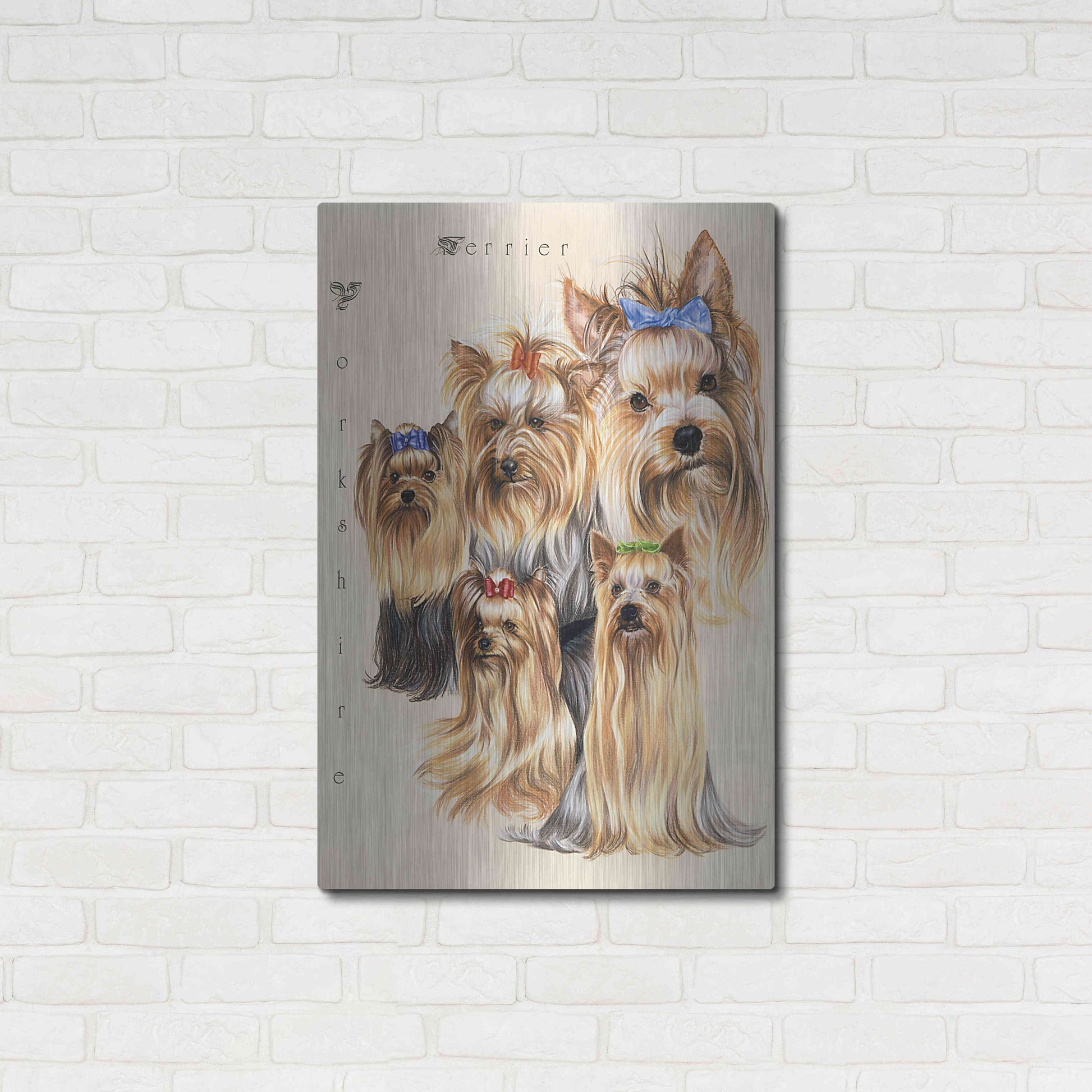 Luxe Metal Art 'Terrier' by Barbara Keith, Metal Wall Art,24x36