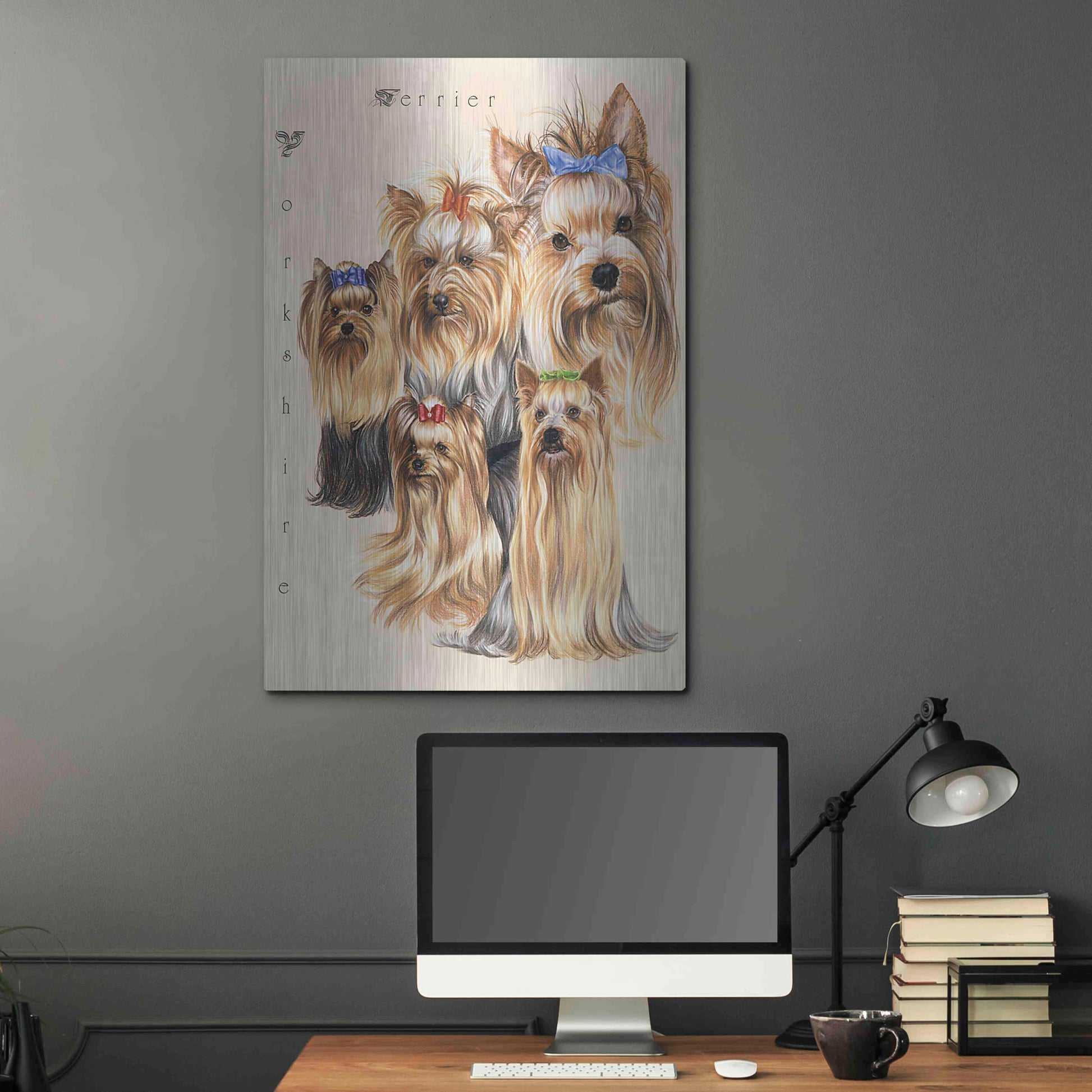 Luxe Metal Art 'Terrier' by Barbara Keith, Metal Wall Art,24x36