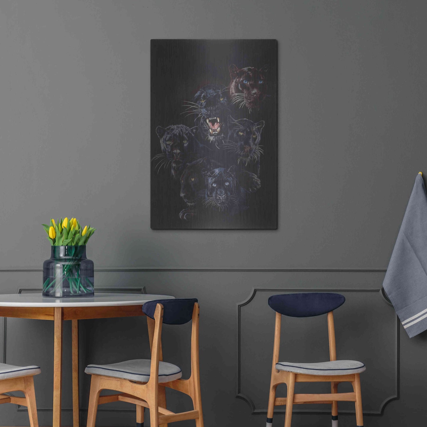 Luxe Metal Art 'Onyx' by Barbara Keith, Metal Wall Art,24x36